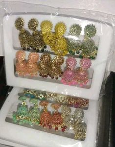 12 set of Trending oxidized jhumkas