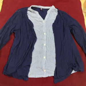 Classic Navy Blue Jacket Top