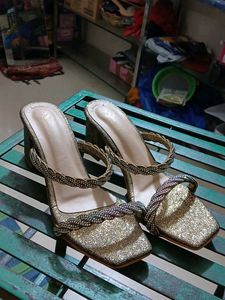 Sparkly Gold Heels