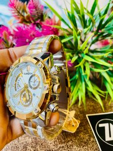 Gold &amp; Silver Tone Chronograph Watch