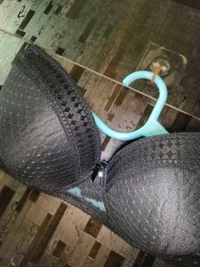 Black Lace Trim Bra
