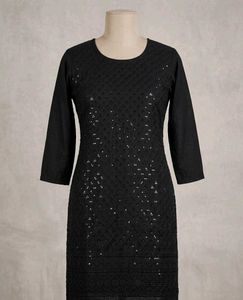 Elegant Black Sequined Kurta