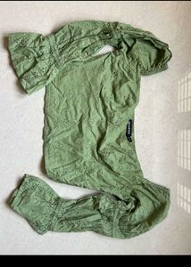 Olive Green Schiffli Embroidered Crop Top