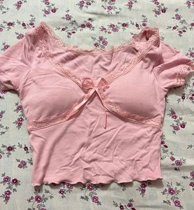 cute pink crop top