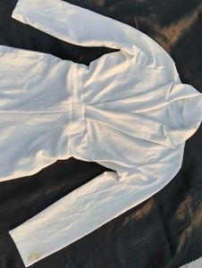 Elegant White Blazer Jumpsuit