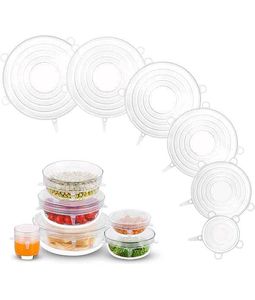 Reusable Silicone Stretch Lids( pack of 12)