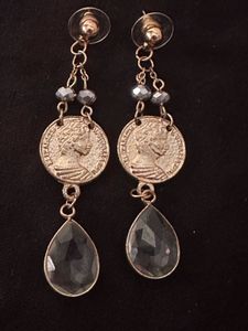 Vintage reversibile Coin Drop Earrings