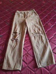 Brown Straight Leg Jeans
