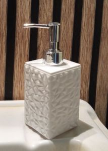 Geometric Patterned Soap Dispenser Set