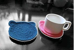 Crochet Bear Coasters - Set of 2