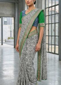 Elegant Partywear Saree with Designer Blouse 🌟
