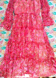 Floral Print Tiered Maxi Dress
