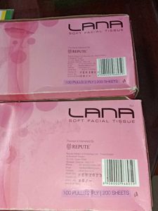2 Box LANA Soft Facial Tissues