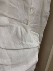 Zara Men's White Linen Pants