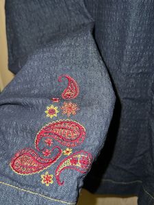 ✨ Rebecca Malone Embroidered Denim Jacket