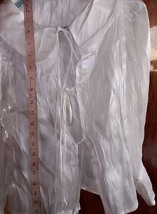 White Poet Blouse with Tie