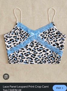 Leopard Print Lace Cami Top