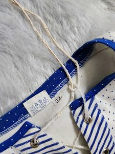 Cute Blue Polka Dot Skirt Set