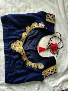 Elegant Navy Blue saree &amp; blouse