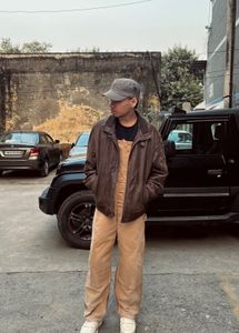 Men's Brown Bomber Jacket
