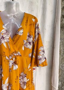 V-Neck Floral Print Dress