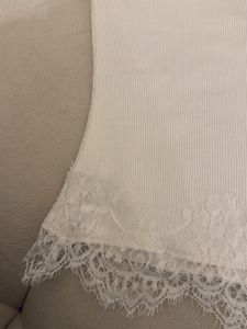 White Lace Trim tank Top