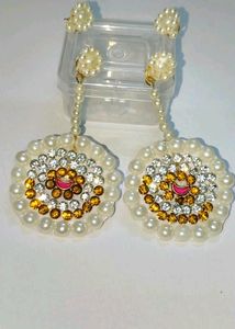 Earnings Round unique jarkan Moti shape 2 set