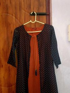 ✨SALE✨Polka Dot Kurti With Shrug