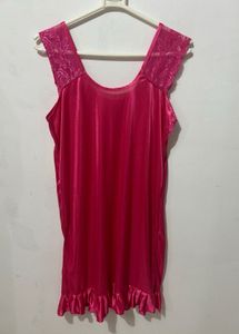Cute Pink Nightgown with Ruffles