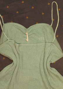 Ribbed Crop Top with Spaghetti Straps