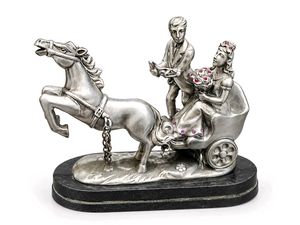 Vintage Horse Carriage Figurine