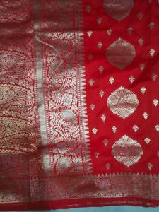 Red Pure Katan Silk Banarasi Saree