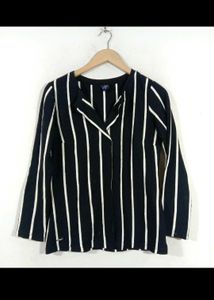 Striped Button-Up Blouse