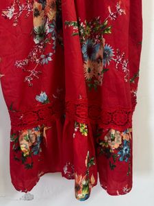 Red Floral Summer Dress