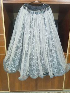 Grey Floral Lehenga