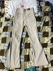 High-Waisted Flared Trousers