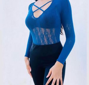 Blue Lace Top