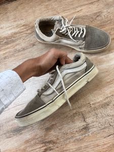 Vans Old Skool Grey distressed Suede Sneakers