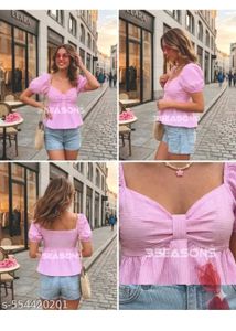 pink beautiful top for women Size-S
