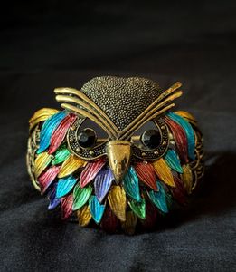Vintage Owl Statement Bracelet
