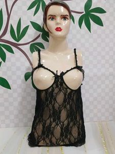 (700)Black Lace Lingerie Top
