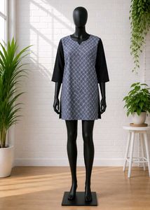 Stylish chikankari Grey & Black Kurta