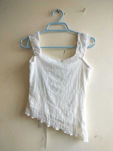 Chic White Lace Cap Sleeve Top