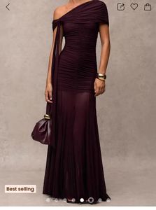Elegant One-Shoulder Ruched Gown
