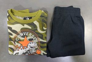 Converse Boys Camo Print Sweatshirt 2 piece set
