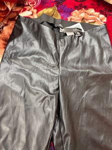 Black Faux Leather Pants