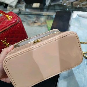 Quilted Vanity Bag with Chain
