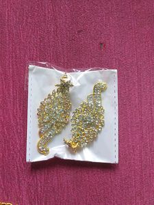 Stunning Gold and Crystal Necklace,with given eari