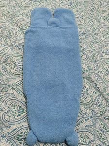 Baby Blue Hooded Swaddle Bag