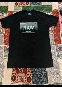 Black "RAW" Graphic T-Shirt